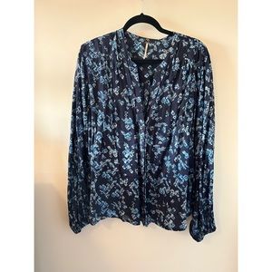 Free People Floral Button down Top